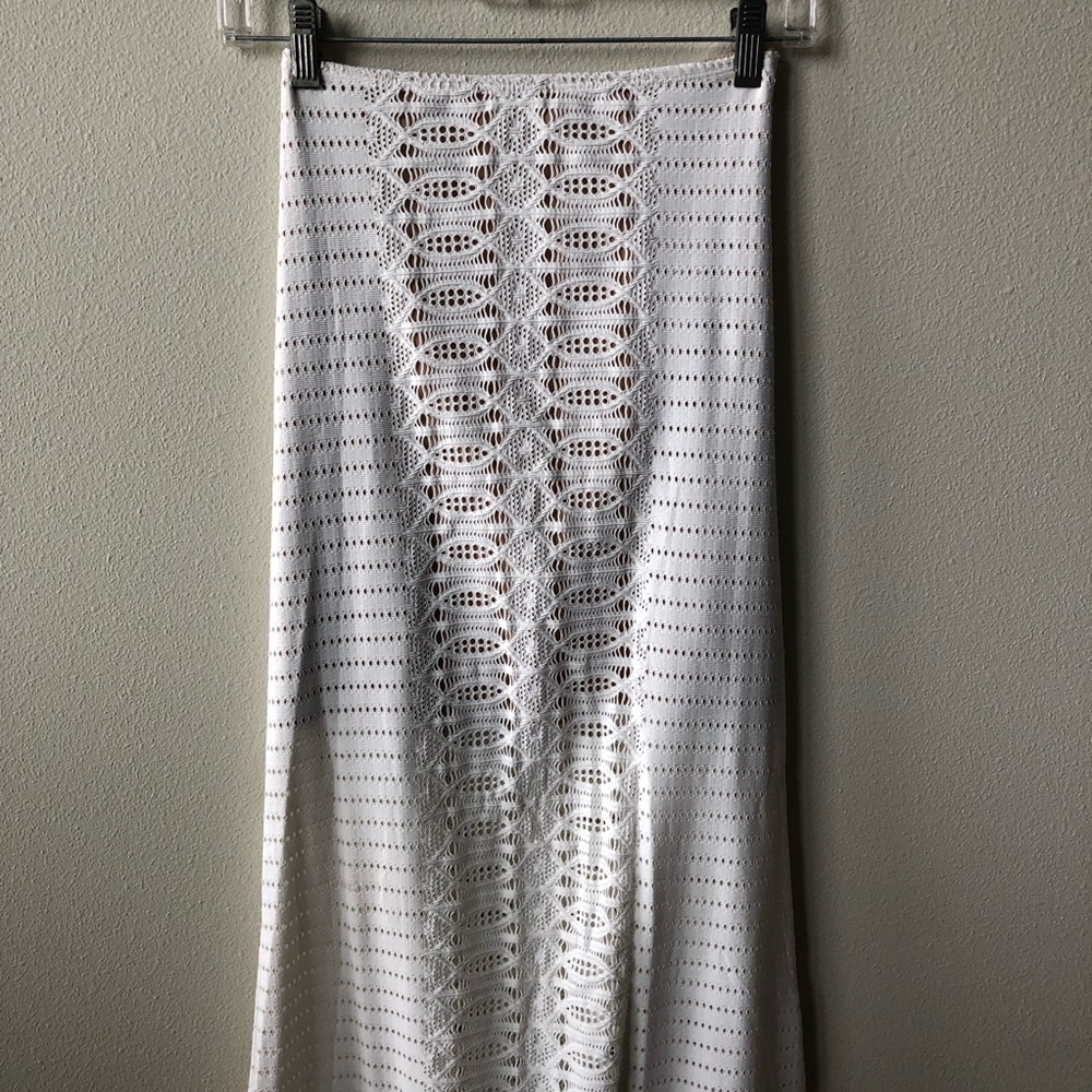 Nightcap long white Spiral Lace skirt